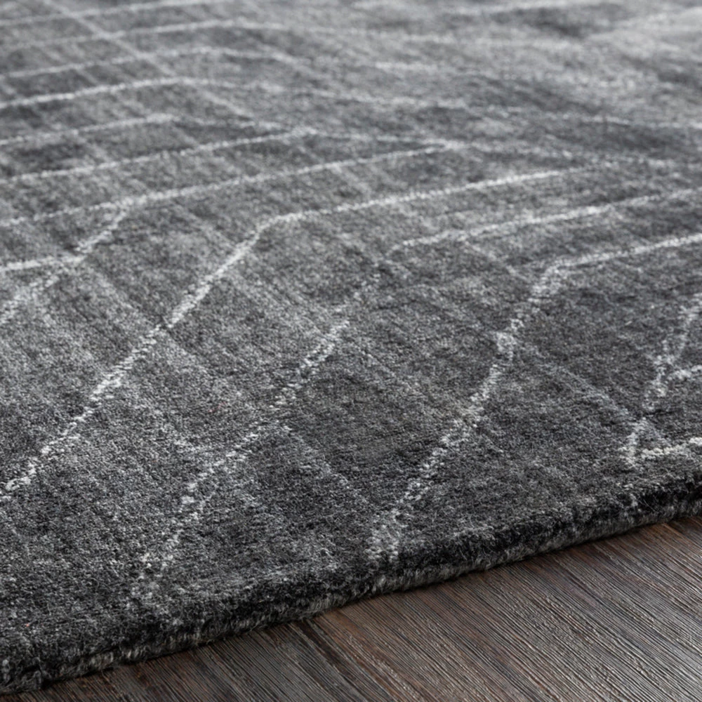 SURYA AKIDO VISCOSE RUG: CHARCOAL 4 SURYA AKIDO VISCOSE RUG: CHARCOAL