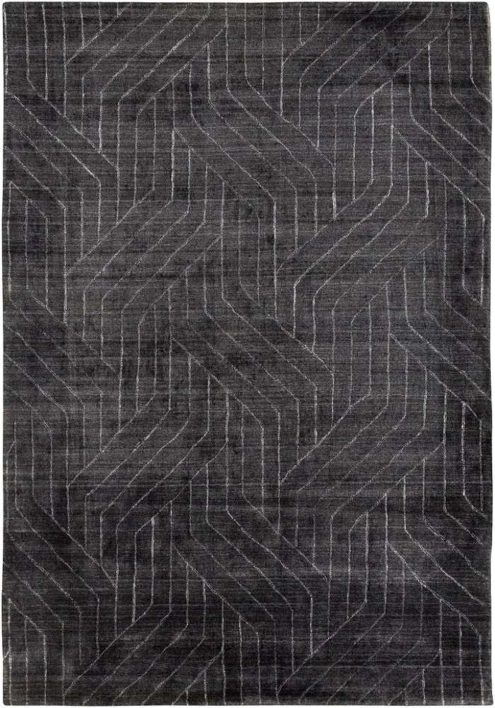 SURYA AKIDO VISCOSE RUG: CHARCOAL 1 SURYA AKIDO VISCOSE RUG: CHARCOAL
