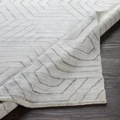 SURYA AKIDO VISCOSE RUG: WHITE