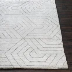 SURYA AKIDO VISCOSE RUG: WHITE