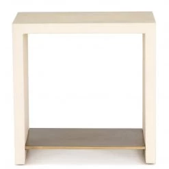 FOUR HANDS HUGO PARCHMENT CONCRETE END TABLE