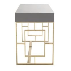 TOV Office HUTTON GRAY LACQUER DESK