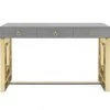 TOV Office HUTTON GRAY LACQUER DESK