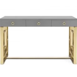 TOV Office HUTTON GRAY LACQUER DESK