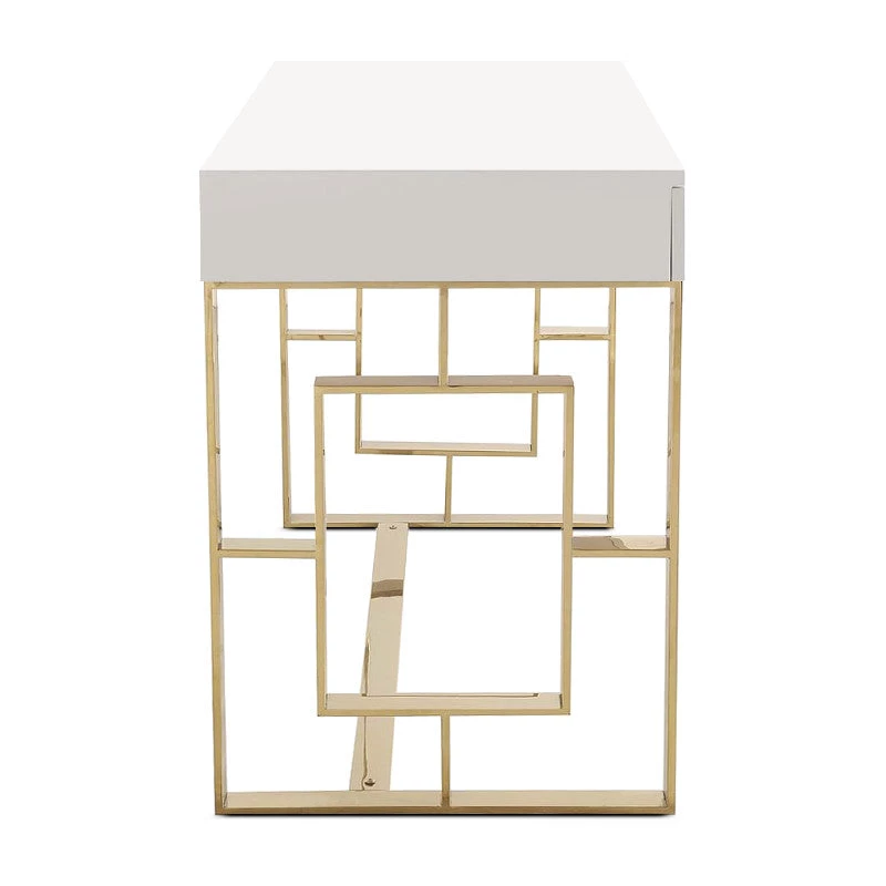 TOV Office HUTTON WHITE LACQUER DESK 3 TOV Office HUTTON WHITE LACQUER DESK