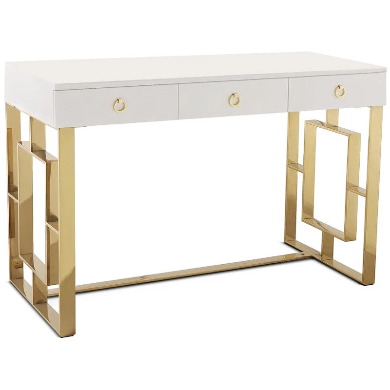 TOV Office HUTTON WHITE LACQUER DESK 4 TOV Office HUTTON WHITE LACQUER DESK
