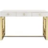 TOV Office HUTTON WHITE LACQUER DESK