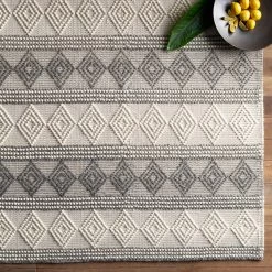 SURYA LINA TEXTURED WOOL FLAT RUG