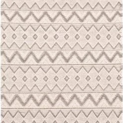 SURYA LIA TEXTURED WOOL FLAT RUG: CREAM, GRAY