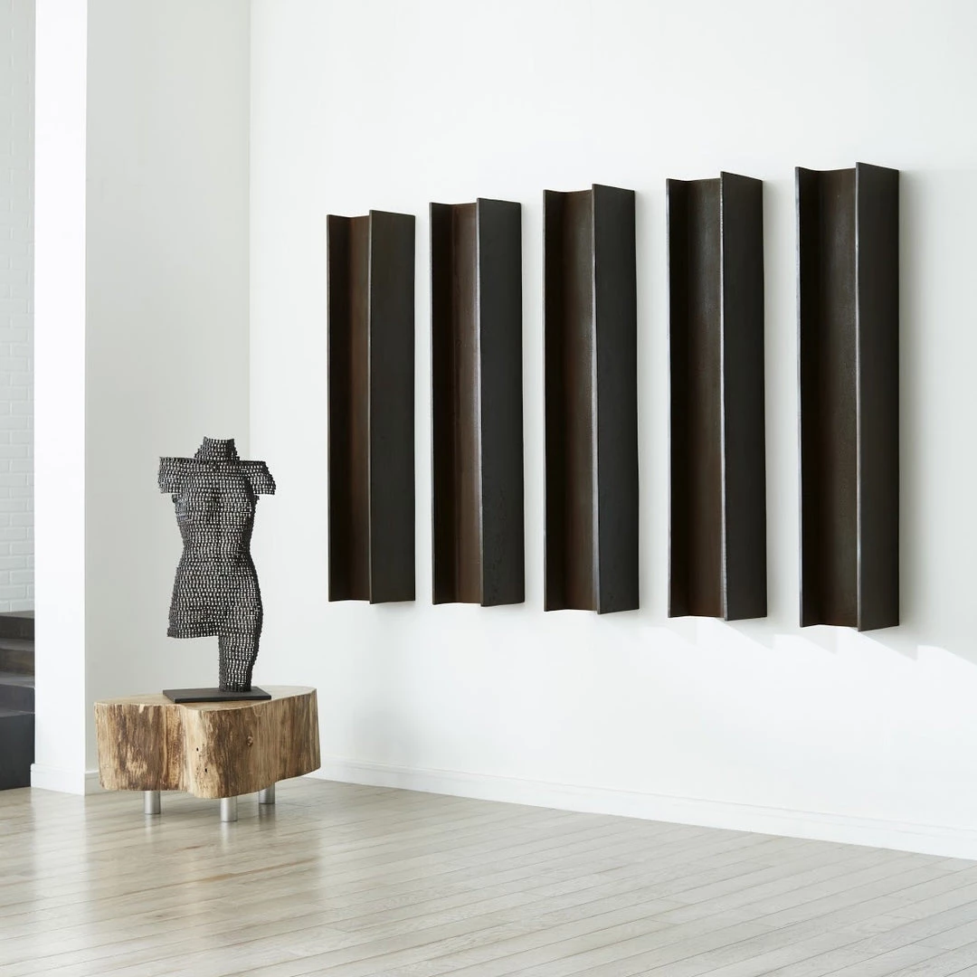 PHILLIPS COLLECTION INDUSTRIAL I-BEAM WALL SHELF 2 PHILLIPS COLLECTION INDUSTRIAL I-BEAM WALL SHELF