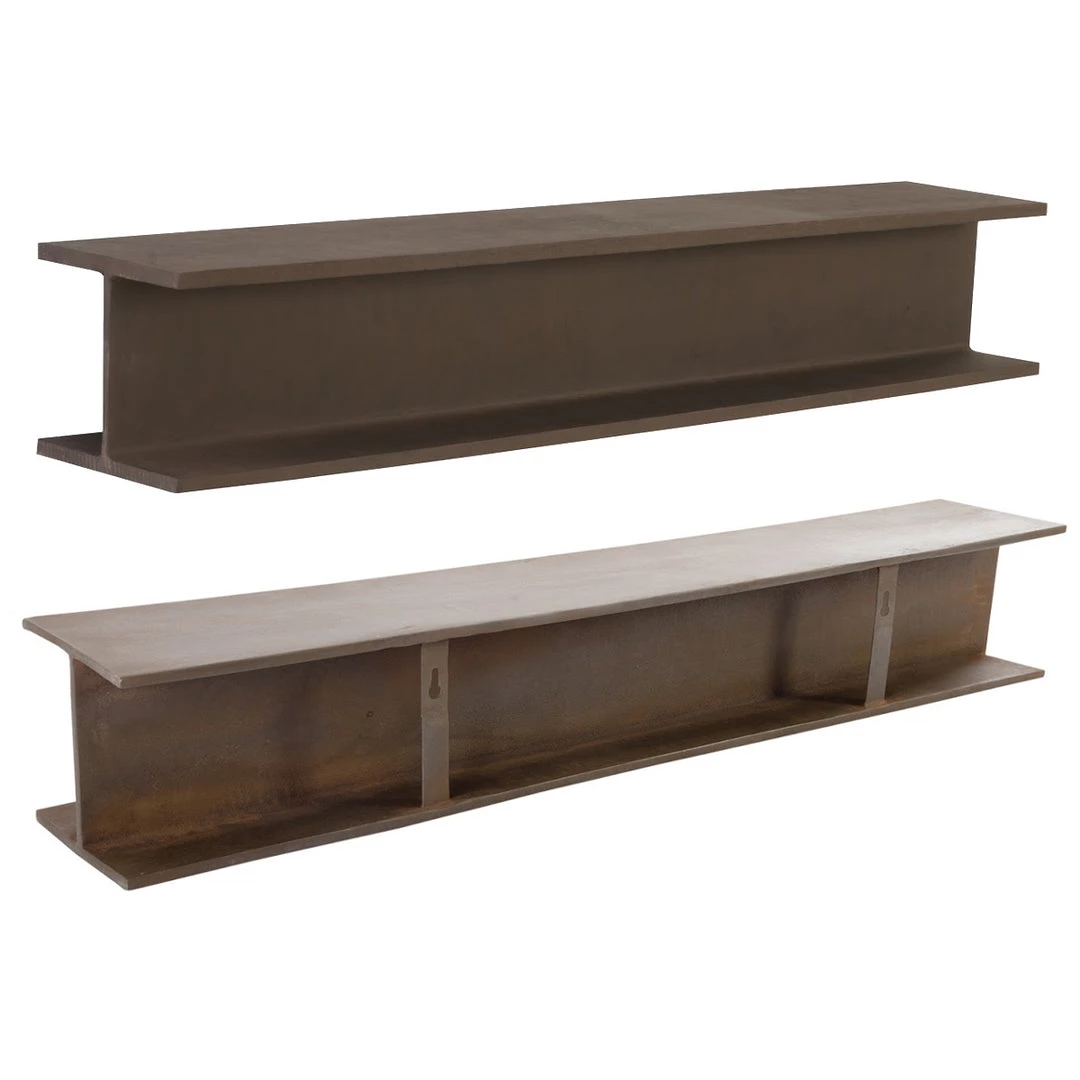 PHILLIPS COLLECTION INDUSTRIAL I-BEAM WALL SHELF 4 PHILLIPS COLLECTION INDUSTRIAL I-BEAM WALL SHELF