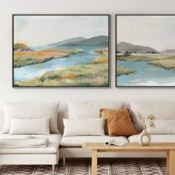 L ART "UNDER BLUE SKIES II" CANVAS ART