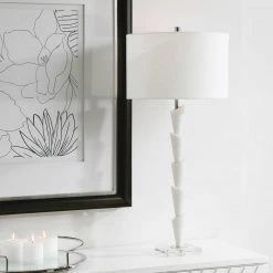 UTTERMOST IBIZA WHITE MARBLE TABLE LAMP 7 UTTERMOST IBIZA WHITE MARBLE TABLE LAMP