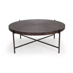 URBIA Living Room SANSKRIT HAMMERED COPPER COFFEE TABLE
