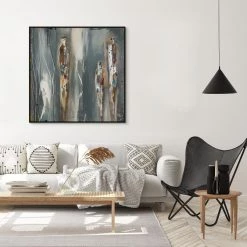 L ART "IMPRINT TRIO" MARBLE GLAZE CANVAS ART Wall Art