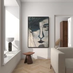 L ART Wall Art "IN THE CABINET OF CAL" EMBELLISHED LINEN ART