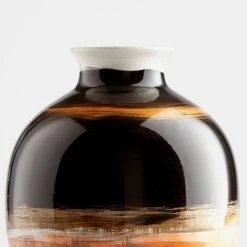 CYAN INDIAN PAINTBRUSH CERAMIC VASE Pillows + Decor