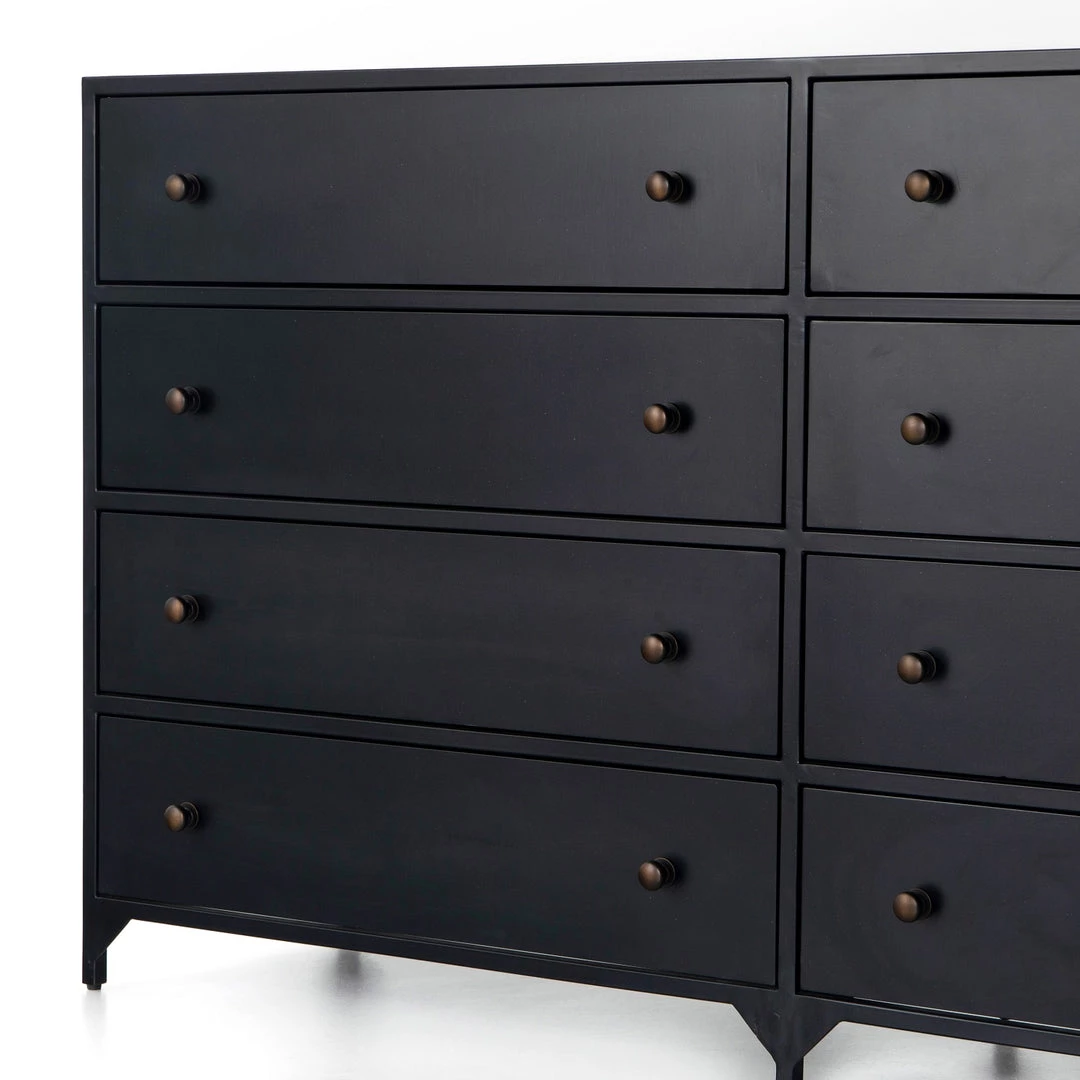 FOUR HANDS Furniture INDUSTRIAL BLACK METAL DRESSER 9 FOUR HANDS Furniture INDUSTRIAL BLACK METAL DRESSER