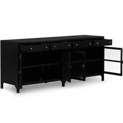 FOUR HANDS Furniture INDUSTRIAL BLACK METAL MEDIA CONSOLE