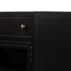 FOUR HANDS Furniture INDUSTRIAL BLACK METAL MEDIA CONSOLE 16 FOUR HANDS Furniture INDUSTRIAL BLACK METAL MEDIA CONSOLE