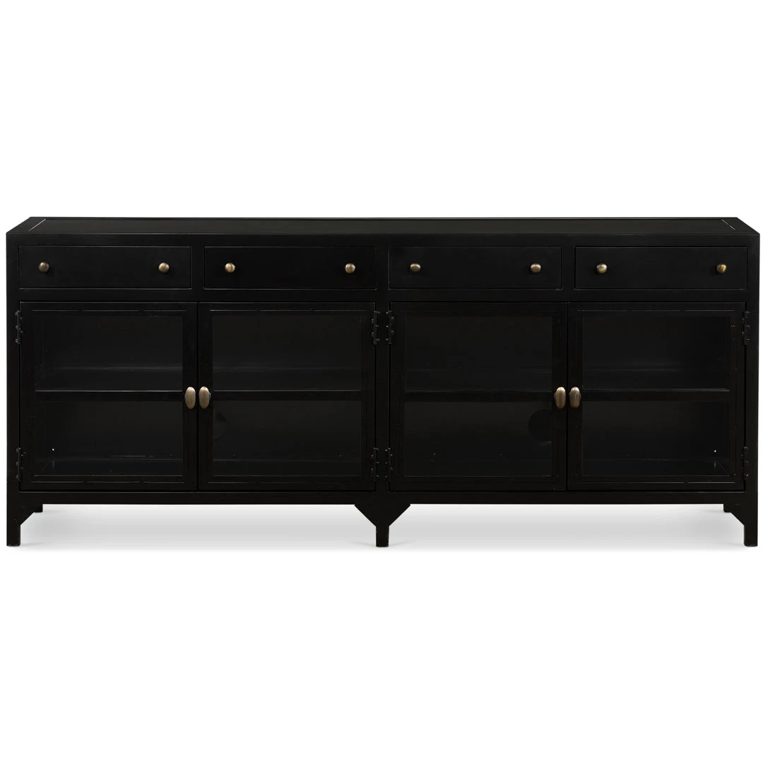 FOUR HANDS Furniture INDUSTRIAL BLACK METAL MEDIA CONSOLE 1 FOUR HANDS Furniture INDUSTRIAL BLACK METAL MEDIA CONSOLE