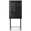 MOES INDUSTRIAL METAL + EMBOSSED GLASS CABINET Furniture
