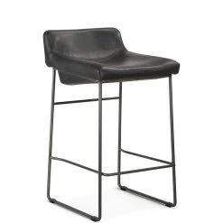 MOES Furniture INDUSTRIAL SADDLE STOOLS: BLACK LEATHER | SET OF 2 8 MOES Furniture INDUSTRIAL SADDLE STOOLS: BLACK LEATHER | SET OF 2