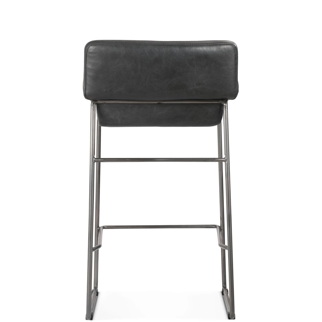 MOES Furniture INDUSTRIAL SADDLE STOOLS: BLACK LEATHER | SET OF 2 5 MOES Furniture INDUSTRIAL SADDLE STOOLS: BLACK LEATHER | SET OF 2