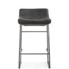 MOES Furniture INDUSTRIAL SADDLE STOOLS: BLACK LEATHER | SET OF 2