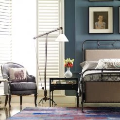 FOUR HANDS INDUSTRIAL SHADOW BOX END TABLE: BLACK Living Room