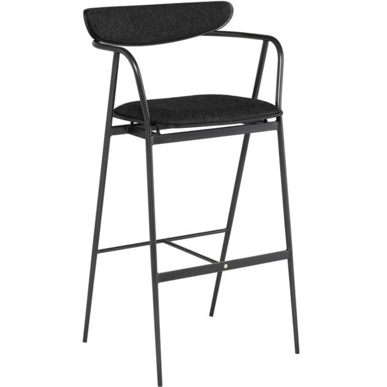 NUEVO Furniture INDUSTRY BAR STOOL: CHARCOAL BOUCLE 6 NUEVO Furniture INDUSTRY BAR STOOL: CHARCOAL BOUCLE