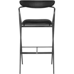 NUEVO Furniture INDUSTRY BAR STOOL: RAVEN LEATHER