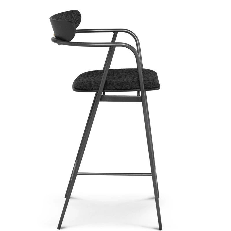 NUEVO Furniture INDUSTRY BAR STOOL: CHARCOAL BOUCLE 2 NUEVO Furniture INDUSTRY BAR STOOL: CHARCOAL BOUCLE