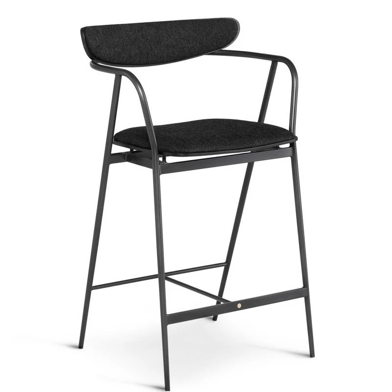 NUEVO Furniture INDUSTRY BAR STOOL: CHARCOAL BOUCLE 3 NUEVO Furniture INDUSTRY BAR STOOL: CHARCOAL BOUCLE