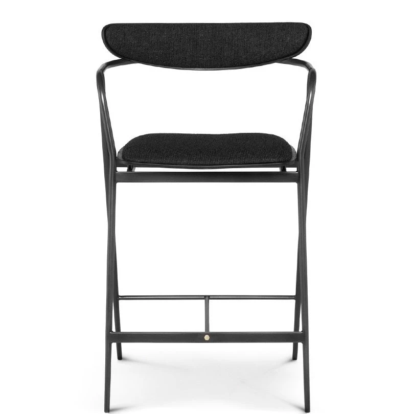 NUEVO Furniture INDUSTRY BAR STOOL: CHARCOAL BOUCLE 1 NUEVO Furniture INDUSTRY BAR STOOL: CHARCOAL BOUCLE