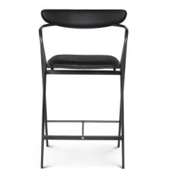 NUEVO Furniture INDUSTRY BAR STOOL: RAVEN LEATHER