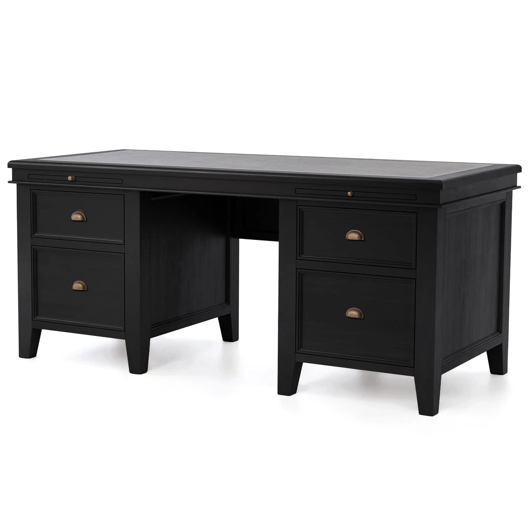 FOUR HANDS Furniture IRISH COAST DESK: MATTE BLACK 2 FOUR HANDS Furniture IRISH COAST DESK: MATTE BLACK