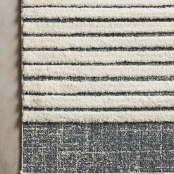 LOLOI ISAAC RUG: WHITE + INK BLUE 7 LOLOI ISAAC RUG: WHITE + INK BLUE