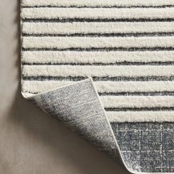 LOLOI ISAAC RUG: WHITE + INK BLUE 8 LOLOI ISAAC RUG: WHITE + INK BLUE