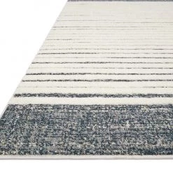 LOLOI ISAAC RUG: WHITE + INK BLUE 9 LOLOI ISAAC RUG: WHITE + INK BLUE
