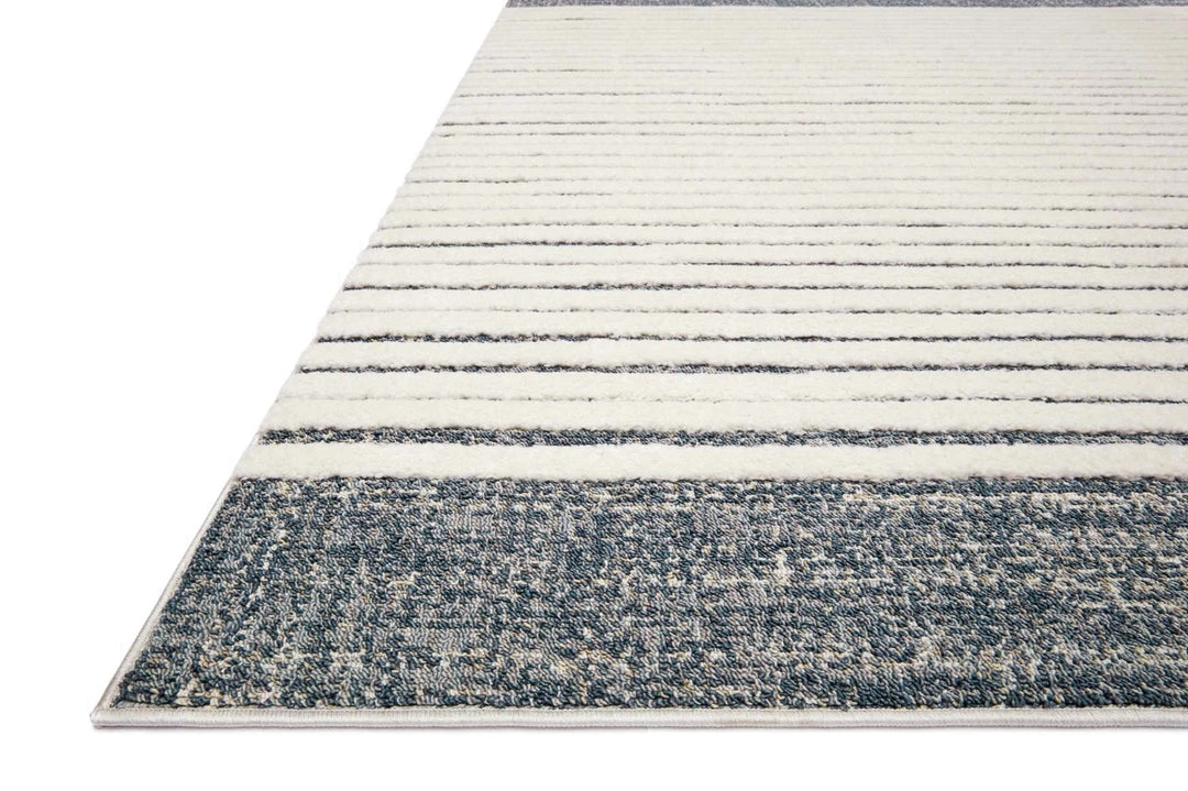 LOLOI ISAAC RUG: WHITE + INK BLUE 5 LOLOI ISAAC RUG: WHITE + INK BLUE