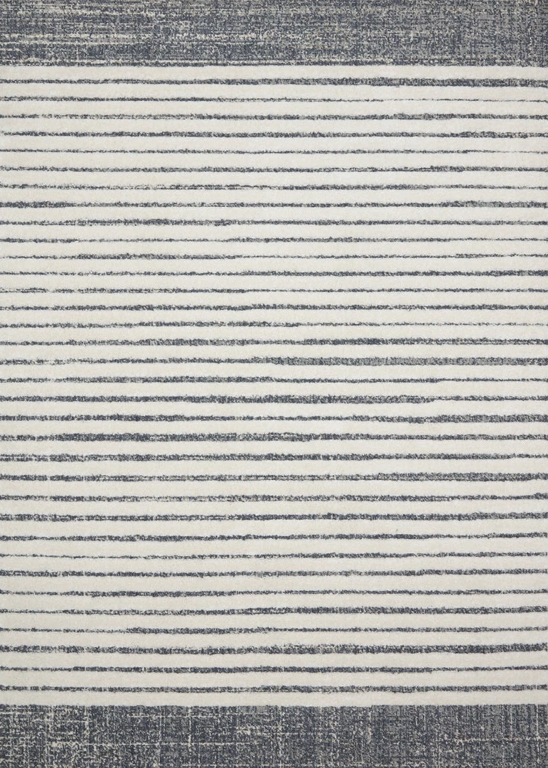 LOLOI ISAAC RUG: WHITE + INK BLUE 1 LOLOI ISAAC RUG: WHITE + INK BLUE