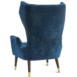 TOV ISAAC WING CHAIR: NAVY VELVET