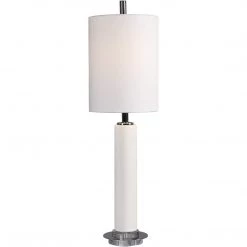 UTTERMOST IVORY CRACKLE GLAZE COLUMN LAMP