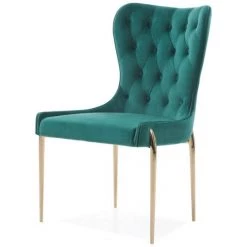 VIG IZZY EMERALD VELVET DINING CHAIR | SET OF 2