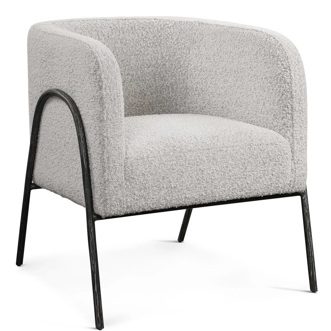 UTTERMOST JACOBSEN BARREL CHAIR: IVORY-GREY BOUCLE Furniture 2 UTTERMOST JACOBSEN BARREL CHAIR: IVORY-GREY BOUCLE Furniture