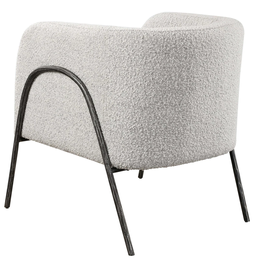 UTTERMOST JACOBSEN BARREL CHAIR: IVORY-GREY BOUCLE Furniture 5 UTTERMOST JACOBSEN BARREL CHAIR: IVORY-GREY BOUCLE Furniture