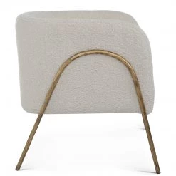 UTTERMOST Furniture JACOBSEN BARREL CHAIR: OFF-WHITE SHEARLING