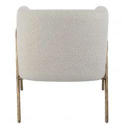 UTTERMOST Furniture JACOBSEN BARREL CHAIR: OFF-WHITE SHEARLING