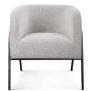 UTTERMOST JACOBSEN BARREL CHAIR: IVORY-GREY BOUCLE Furniture